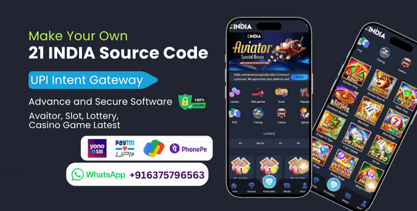 21 INDIA Source Code - Avaitor, Slot, Lottery, Casino Game Latest