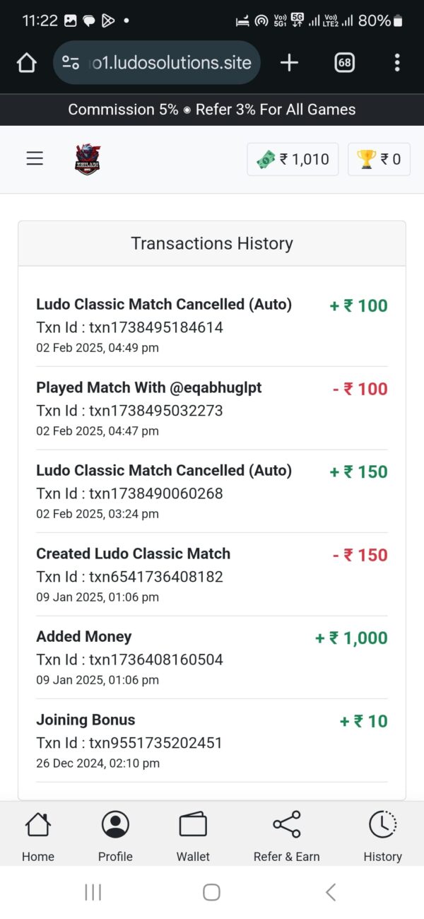 Ludo Tournament Website & APP with admin panel - Complete setup and Development Service - Image 8