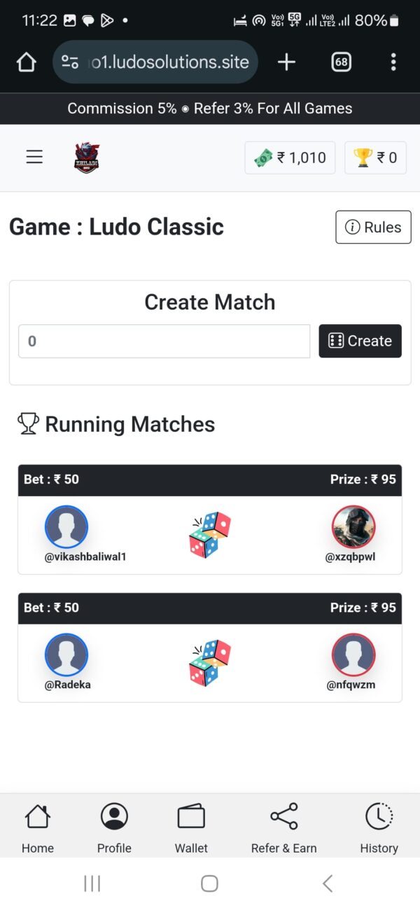 Ludo Tournament Website & APP with admin panel - Complete setup and Development Service - Image 13